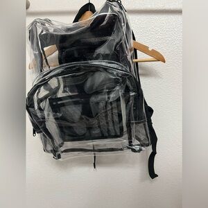 Clear backpack with padded straps